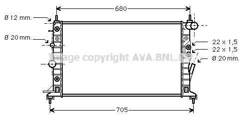 AVA QUALITY COOLING Радиатор, охлаждение двигателя OLA2222